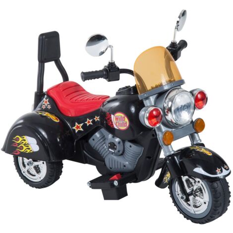 Moto Elettrica per Bambini 6V Chopper Nera