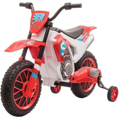 Moto Elettrica per Bambini 6V Motocross Rossa