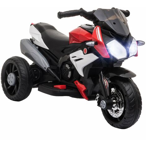 Moto Elettrica per Bambini 6V  Nera e Rossa