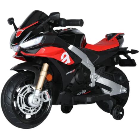 Moto Elettrica per Bambini Aprilia Racing RSV4 Small 12V-Nero