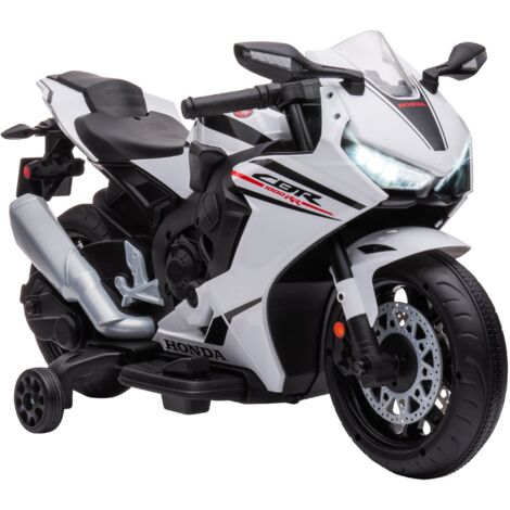 Moto Elettrica per Bambini con Licenza Honda CBR 1000RR 6V Velocità 3km/h Bianco