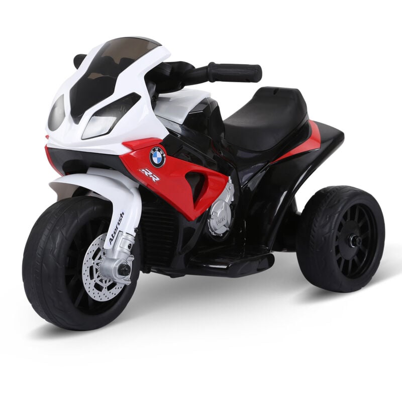 BMW - Moto électrique pour enfants 3 roues 6 v 2,5 Km/h effets lumineux et sonores rouge S1000 rr