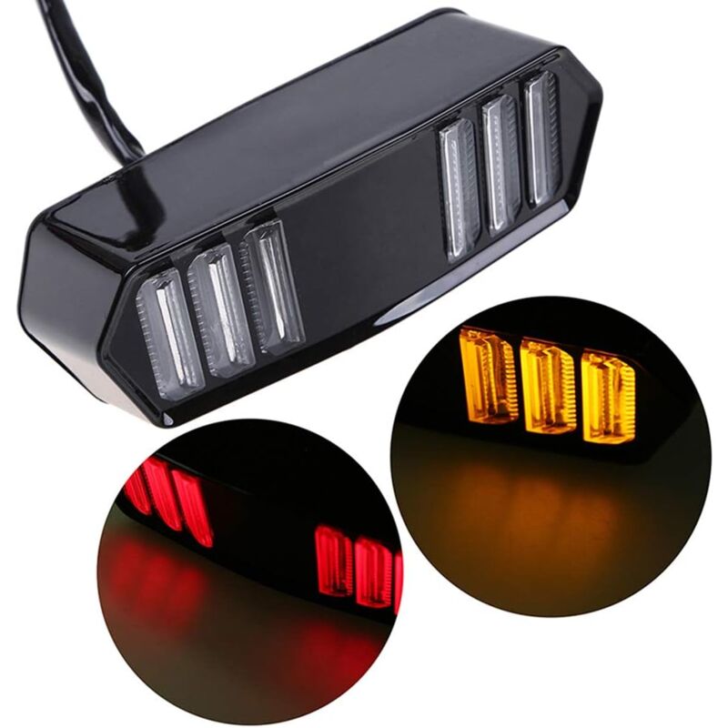 Csparkv - Moto led Feu Arrière Feu Clignotant Lumières 12V Étanche Indicateur De Tournant Lumière Universel pour MSX125 CBR650F CTX700 CTX700N YG-125