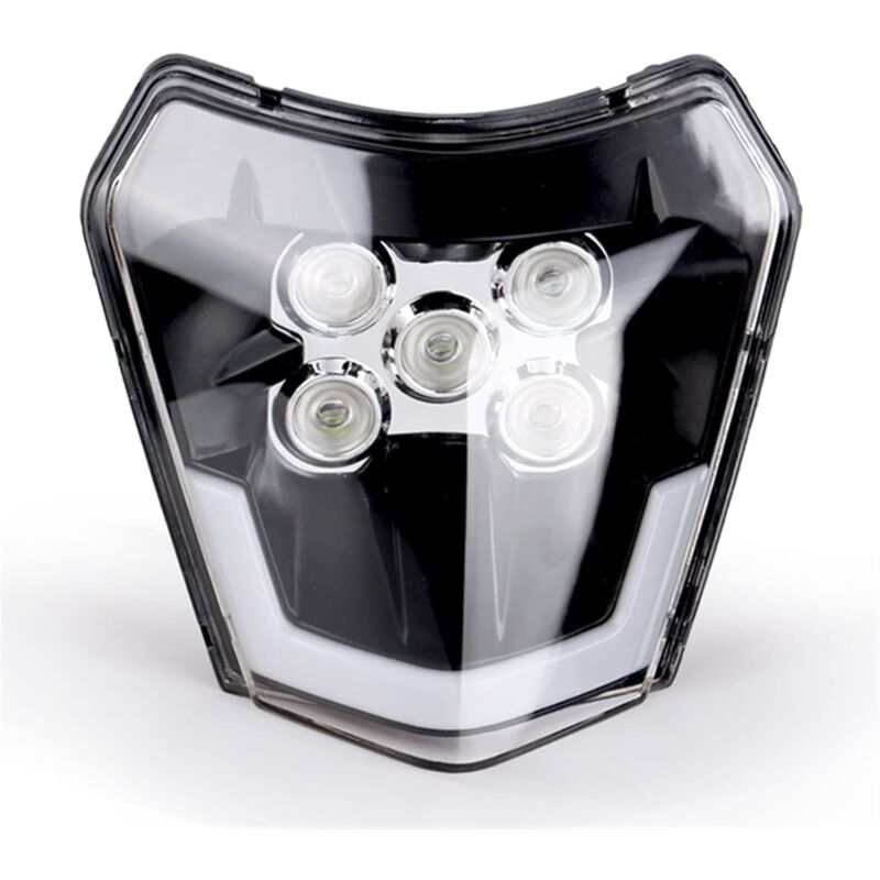Moto phare LED plaque phare avant adapté for KTM EXC 300 XC XCF XCW XCFW SX SXF SXS 125 à 690 2012-2022 tête lumière mèche