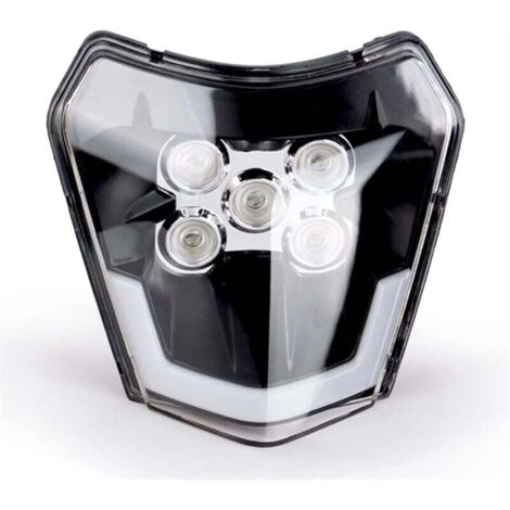 Moto phare LED plaque phare avant adapté for KTM EXC 300 XC XCF XCW XCFW SX SXF SXS 125 à 690 2012-2022 tête lumière mèche