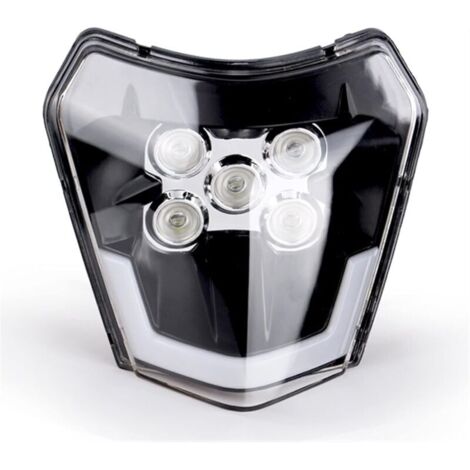 Moto phare LED plaque phare avant adapté for KTM EXC 300 XC XCF XCW XCFW SX SXF SXS 125 à 690 2012-2022 tête lumière mèche