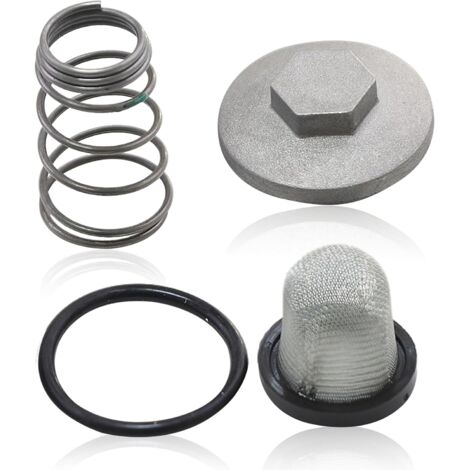 Moto Scooter Huile de Vidange Bouchon Ensemble - Joint Torique + Filtre + Ressort - pour Baotian Benzhou Znen Taotao 50-150Cc - Kit Bouchon de Vidange