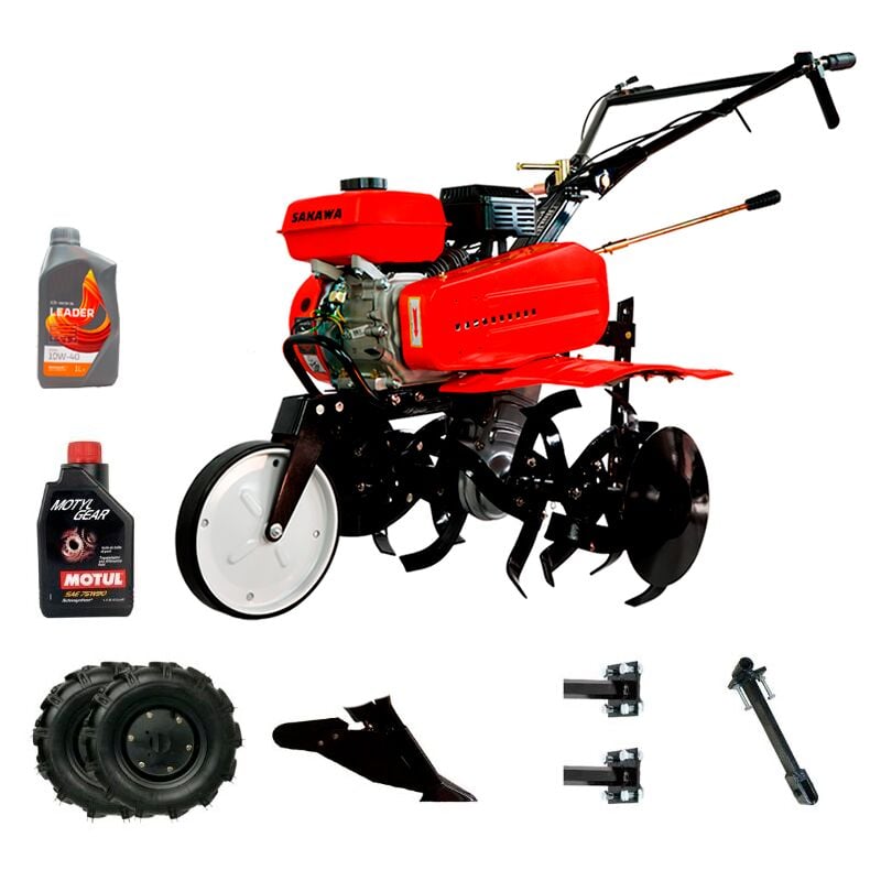 

Motoazada Motocultor Arranque Manual 7CV 3V con Accesorios + Aceite