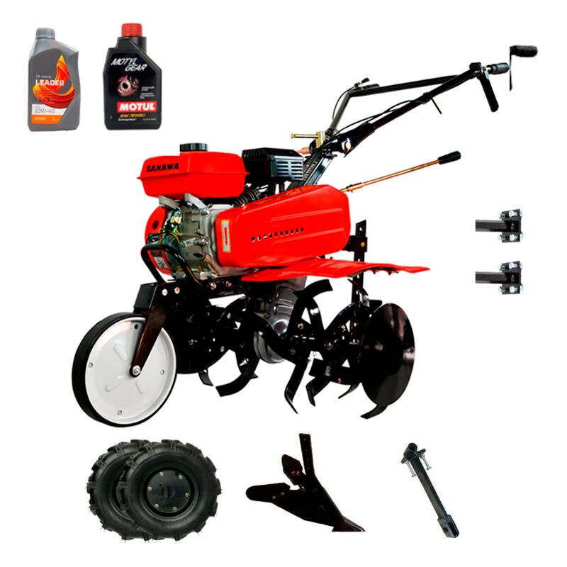 

Motocultor Arranque Manual 7CV con Accesorios Ruedas 500X10 + Aceite