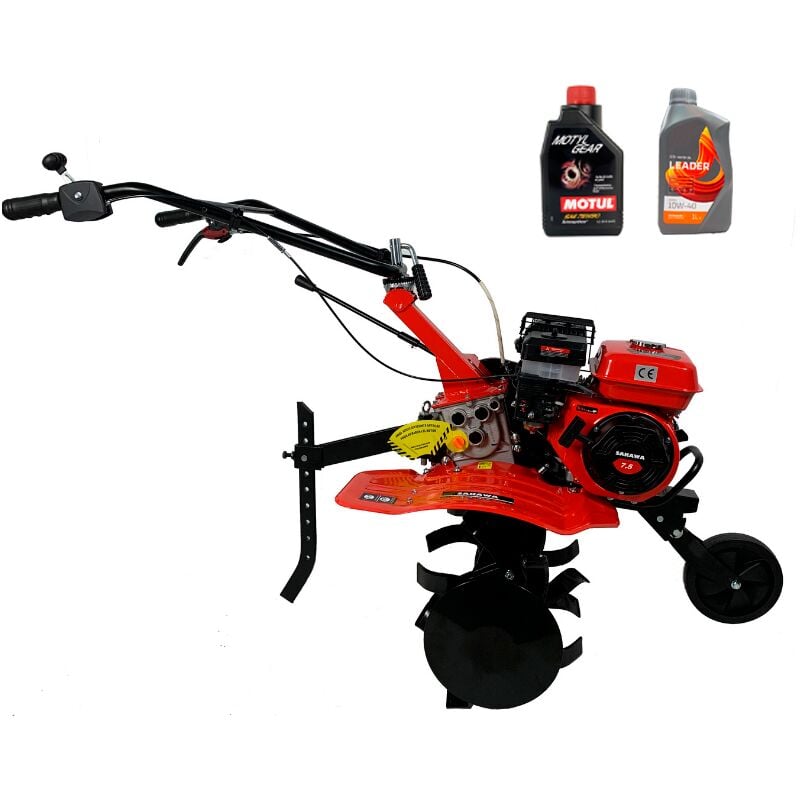 Motobineuse Manuel de démarrage 7.5 CV 2 vel avant 1 retour + Huile