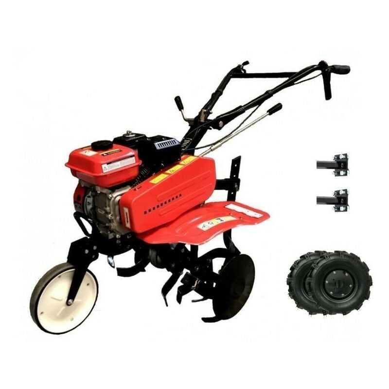 Sakawa - Motobineuse Manuel de démarrage 7CV 3v + roues + Paires D'axes Fixes