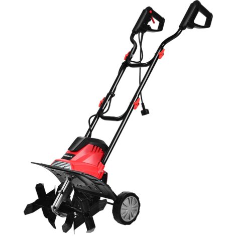 Motobineuse Motoculteur Électrique 1200W Profondeur Travail 22CM Largeur 35CM avec Poignée Pliable Roues Réglables 4 Lames CW7802 DESIGN IN
