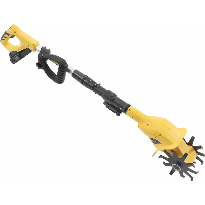 Motobineuse sans fil avec batterie au lithium 20 v, largeur de travail : 10 cm, profondeur de travail : 17 cm, double poignée ergonomique, batterie