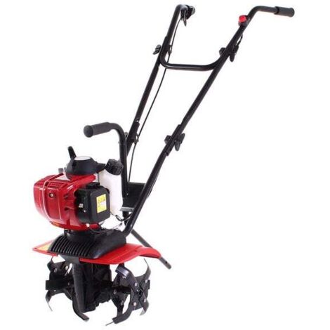 Motobineuse thermique 25 cm³ – Moteur 4 temps HONDA GX25 – Puissance 600 W – Largeur de travail 28 cm – 4 fraises pour travail du sol – Pubert