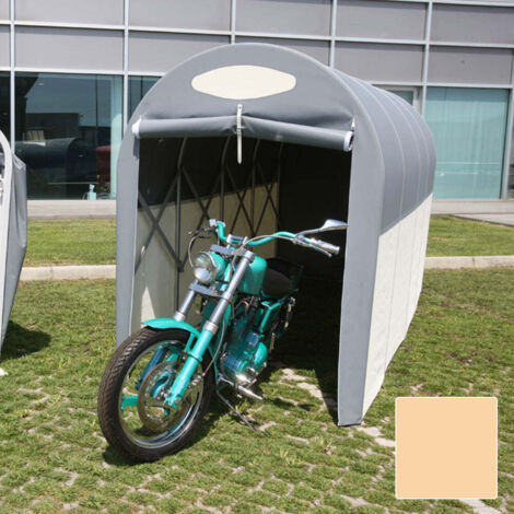 Motobox a Tunnel Copertura Box in PVC per Moto Scooter - 270x120xh155 cm Beige Maddi