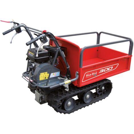motocarriola cingolata a scoppio blue bird "carrier 300" portata 300 kg