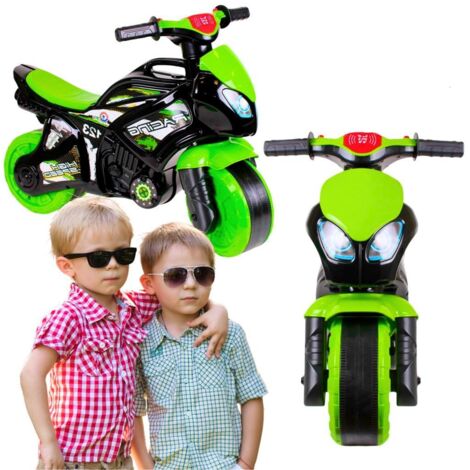 Motocicleta negra y verde