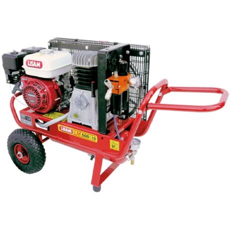Motocompressore a benzina Lisam LM 500/10 con motore Honda da 5,5 Hp