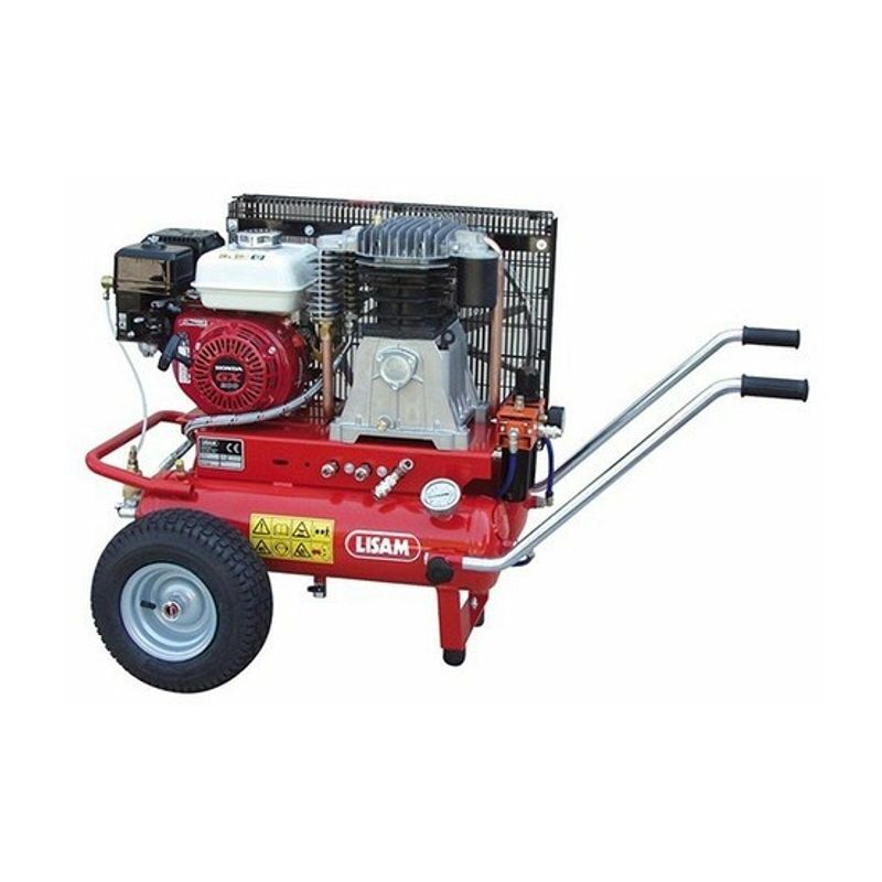 Image of Motocompressore Lisam lm 600/30 con motore a scoppio Honda da 6,5 Hp 600 lt/min