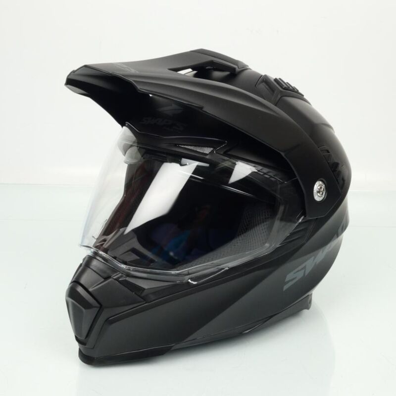 Motocross-enduro-helm Swaps Enduro S789 Crux Matt Schwarz