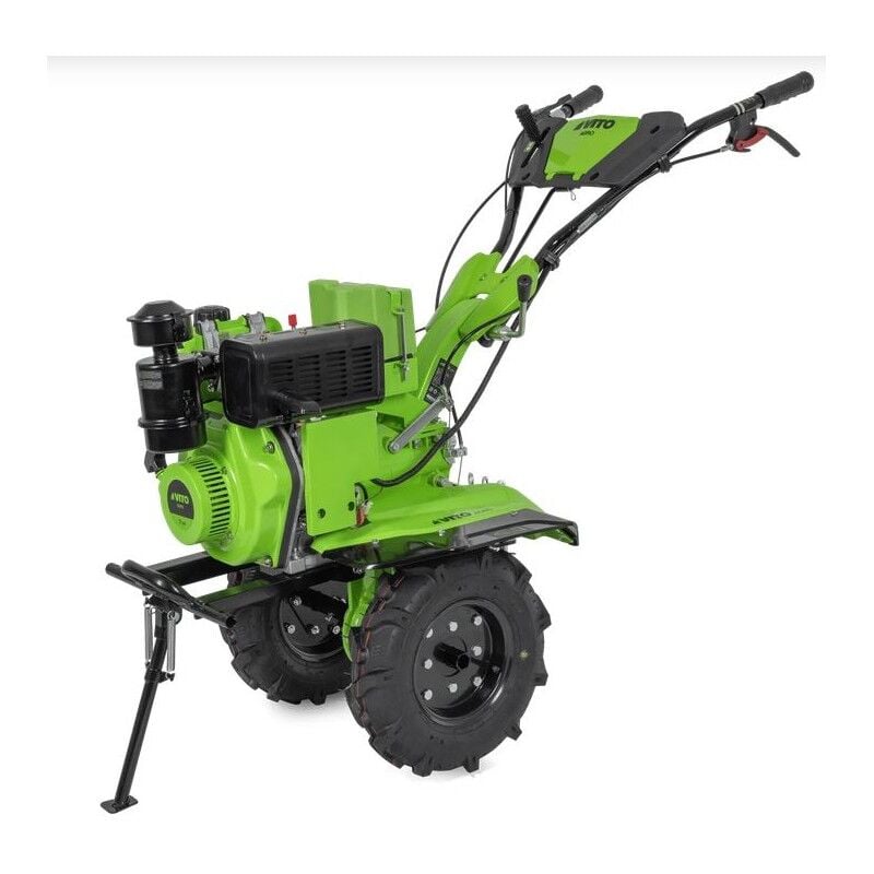 Vito - Motoculteur Diesel Moteur 7 cv 246 cm3 Motobineuse avec fraises et butteur Démarrage électrique