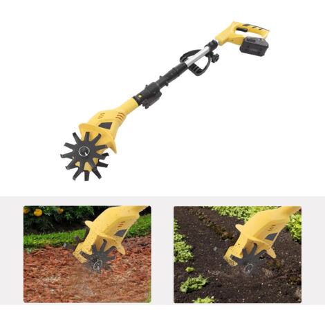 Motoculteur Électrique avec Perche Extensible – Outil de Travail du Sol pour Pelouse et Jardin, 110 tr/min, Compatible 240V 250V