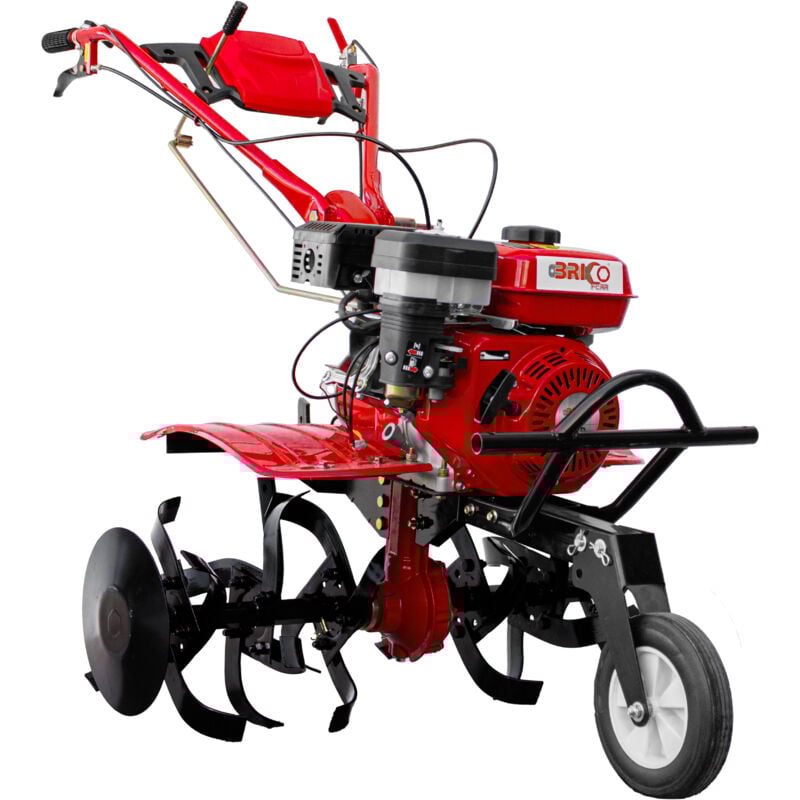 Motobineuse à Entraînement Direct à 2+1 Vitesses, Avec Grandes Roues 400X8, Lames et Roulettes Incluses Bricoferr