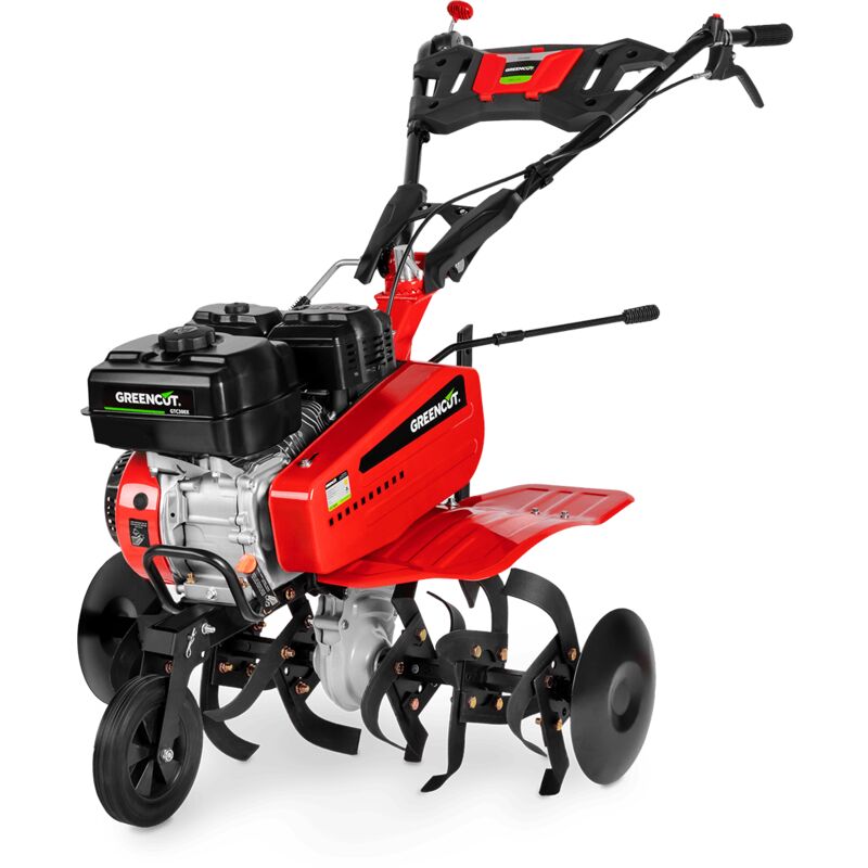 Motoculteur Thermique Moteur 6.5CV 212CC Largeur de travail 50CM avec roues  tous terrains BC-ELEC.com