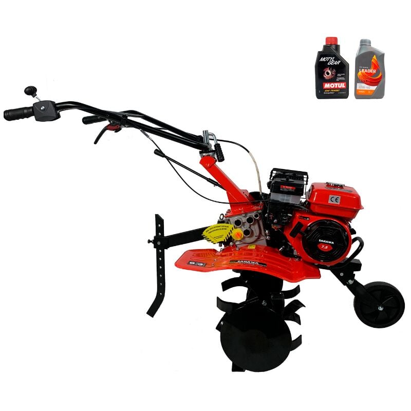 Sakawa - Motoculteur motobineuse 7.5 cv 3 vel Démarrage électrique + Huile