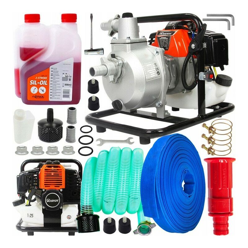 Viva - Motopompe essence avec accessoires pour eaux chargées 300l-min