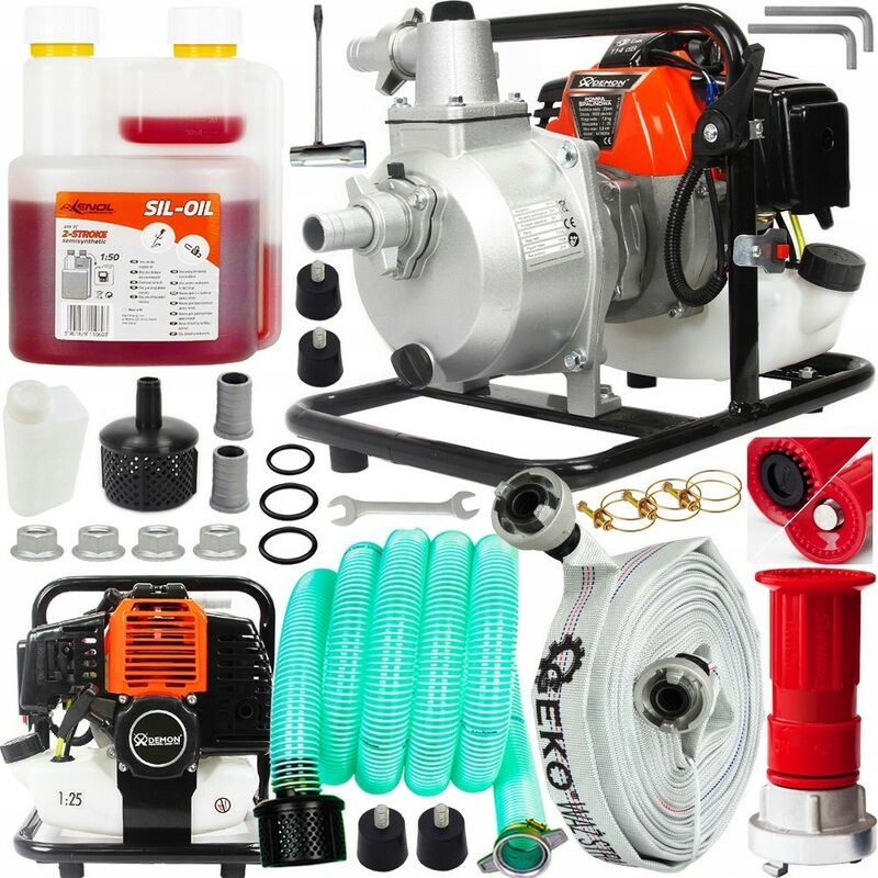 Motopompe essence avec accessoires pour eaux chargées 300l-min