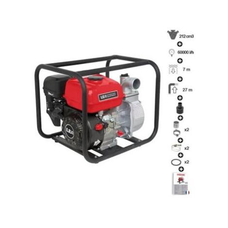 Motopompe irrigation agricole 4 temps 5,6 CV 212 cm3 Lea Outdoor Equi