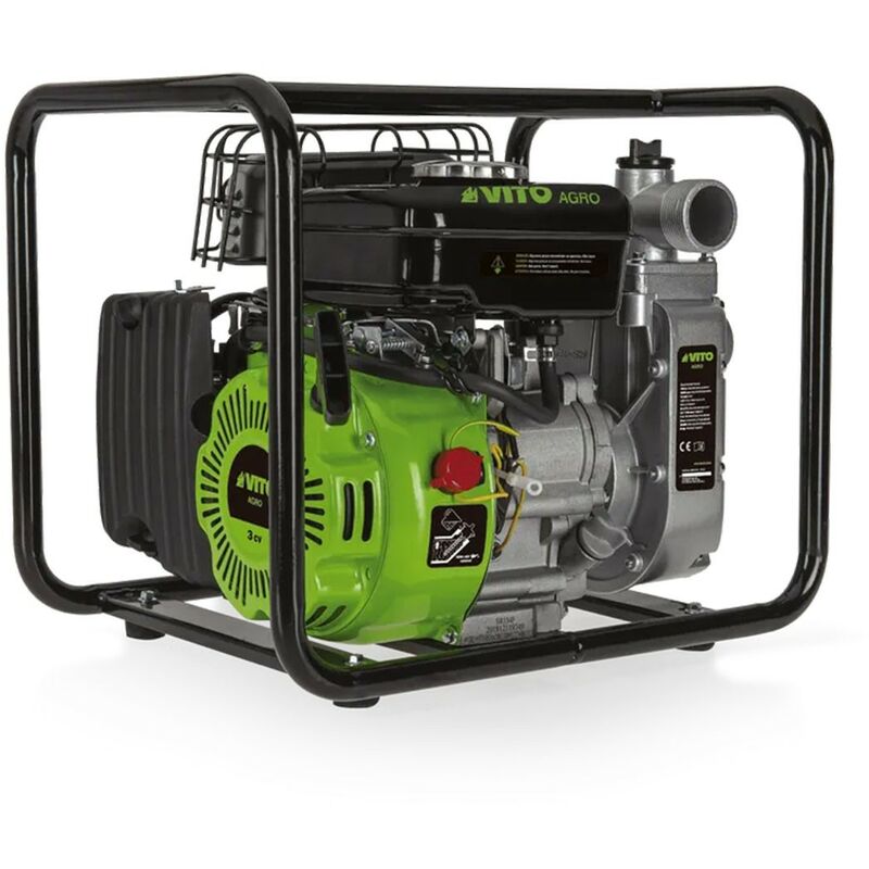 Motopompe thermique 105 Cm3 4 Temps 3CV 1.5' ø 43mm Eaux claires Vide caves ou Piscines 10M3 / heure Vito