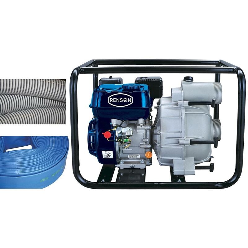 Renson - motopompe trash 45M3/H maxi avec flexibles aspi et refoul