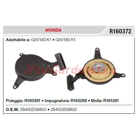 Motor de arranque para motocultores HONDA GXV140 K1 GXV160 K1 R160372