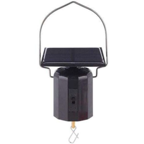 Motor de carillón de viento con energía solar, adorno de carillón de viento, motor giratorio colgante para jardín, patio y decoración de césped.