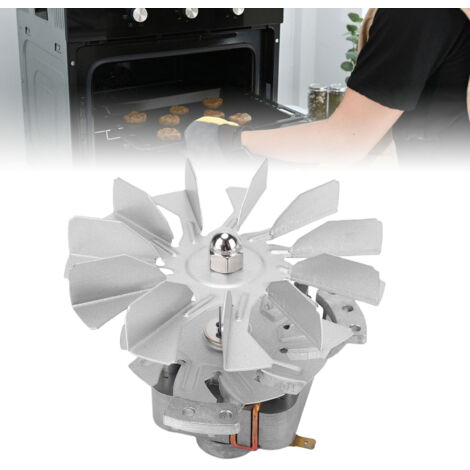 Motor de horno con ventilador de 11 aspas, compatible con Jakel 19003 y 7242, aluminio - Rango de temperatura: -30 °C a 350 °C