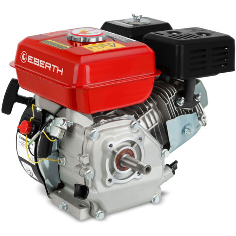 Motor gasolina 6,5CV 4,8kW 196cc 4T eje 19mm P-Shaft arranque manual EBERTH