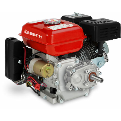 Motor gasolina 6,5CV con reductor 2:1 eje 19,05mm arranque eléctrico motor kart EBERTH