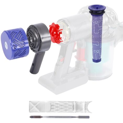 Motor-Heckabdeckung + Vorfilter + HEPA Nachfilter Set Ersatz für Dyson V6 DC58 DC59 DC62 DC72 DC74 Upgrade Filter Ersatzteile Staubsauger Ersatzzubehör