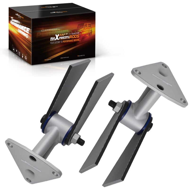 Image of Maxpeedingrods - Motor Mount Kit for Chevy sbc bbc 350 396 454 4.3L V6 Engine Steel Frame Plates