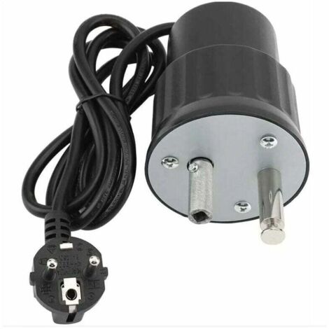 Motor para asador de barbacoa, motor eléctrico, kit de asador de barbacoa de aluminio para acampar, carga nominal de 0 a 24 kg (enchufe de la UE)