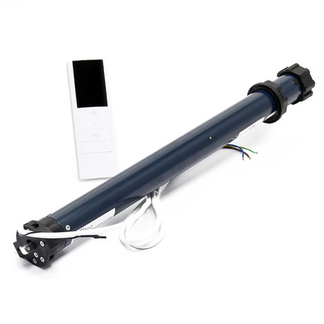 Motor para persianas 204W, 30Nm, con mando a distancia e interruptor de límite, disuasión ladrones