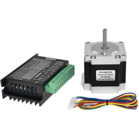 Motor paso a paso Nema 23 23HS5628 57 2.8A con controlador TB6600 NEMA17 para piezas de control de CNC e impresoras 3D (8.0MM)