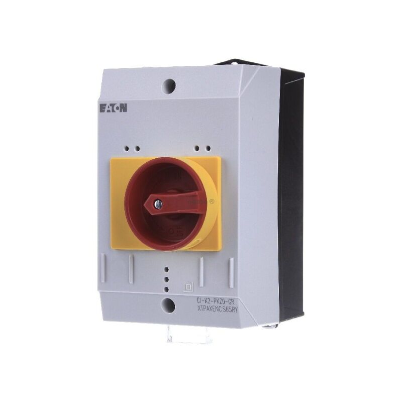 CI-K2-PKZ0-GR Insulating box, for pkz0, + rotary handle, red/yellow - Eaton