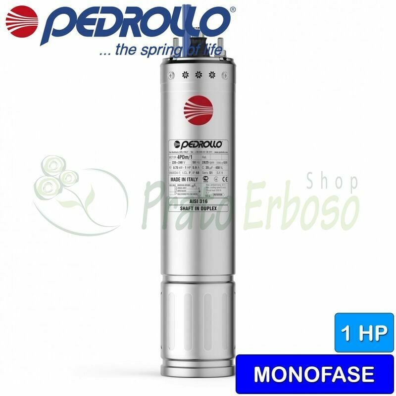 

Pedrollo - Motor rebobinado monofásico 4PDm / 1 - 4 '1 HP