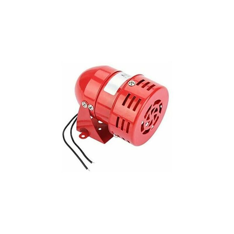 Motor Siren, Electronic Siren 120DB Durable Industrial Burglar Red Metal Mini Motor MS-190, High Power Buzzer Siren Sound Engine - 220v