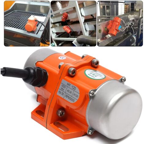 Motor vibratorio de 3000 rpm, 120 W, 220 V. Motor vibratorio asíncrono monofásico, 18,9 x 11 x 8,2 cm