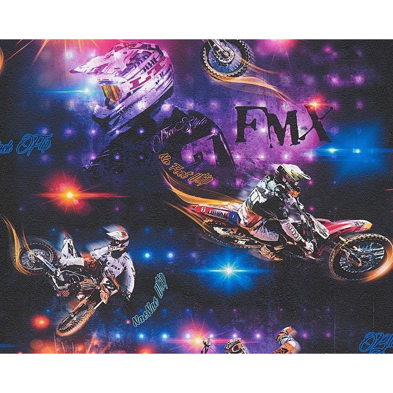 As Creation - Motorbike Motocross ktm Wallpaper Bike Racing Kids Adult Embossed Multicoloured