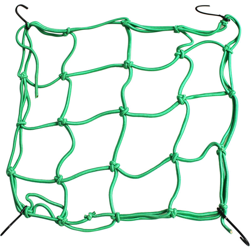 

Asupermall - Motorc Cargo Net Cascos elasticos para equipaje Red elastica con malla pequena 6 ganchos de metal para motocicleta y bicicleta, Verde,